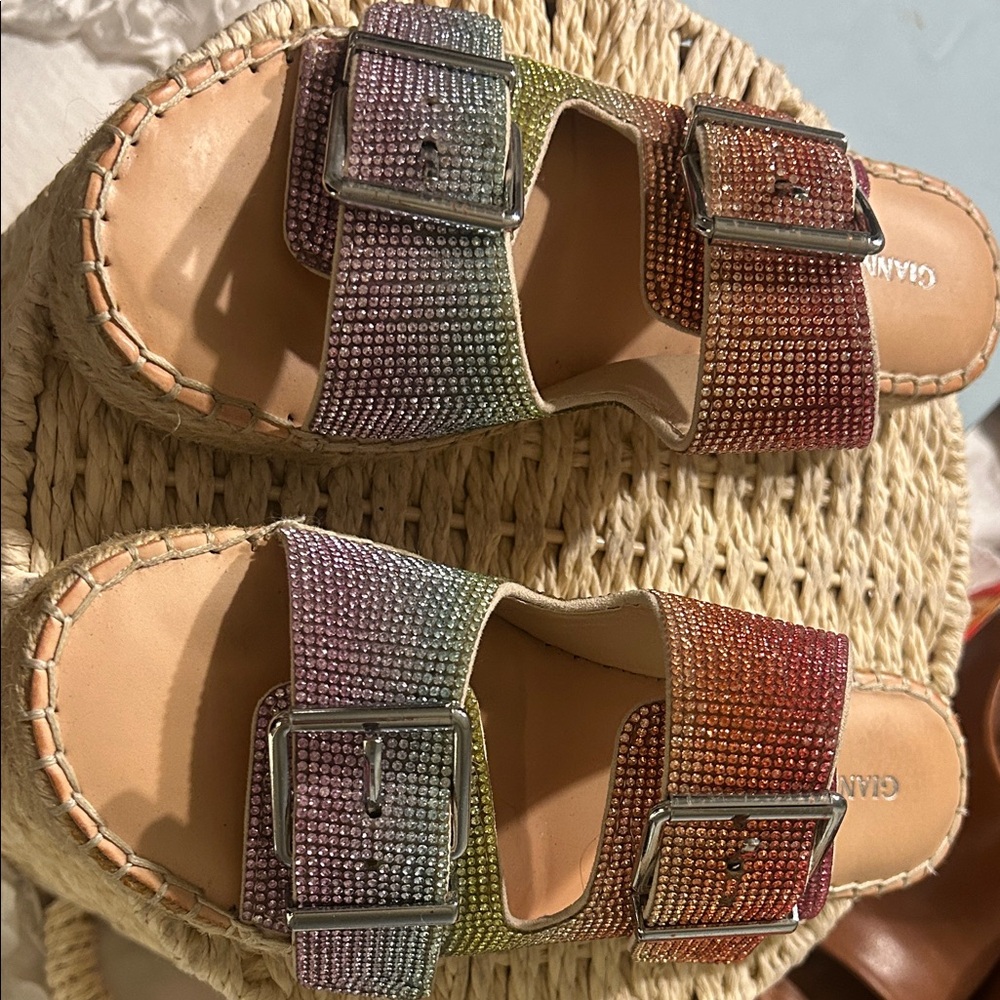 Gianni Bini Red and Pink Sandals